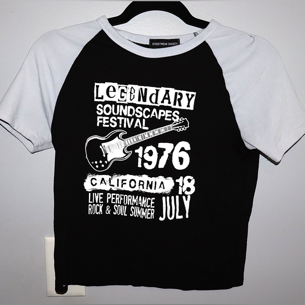 Streetwear Society Legendary Soundscapes Festival Black and White Tee
